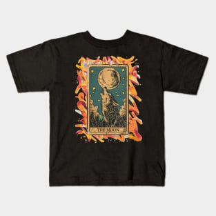 TAROT DESIGN - THE MOON Kids T-Shirt